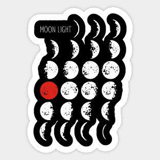 Moonlight - Moon Phases With Blood Full Moon Sticker